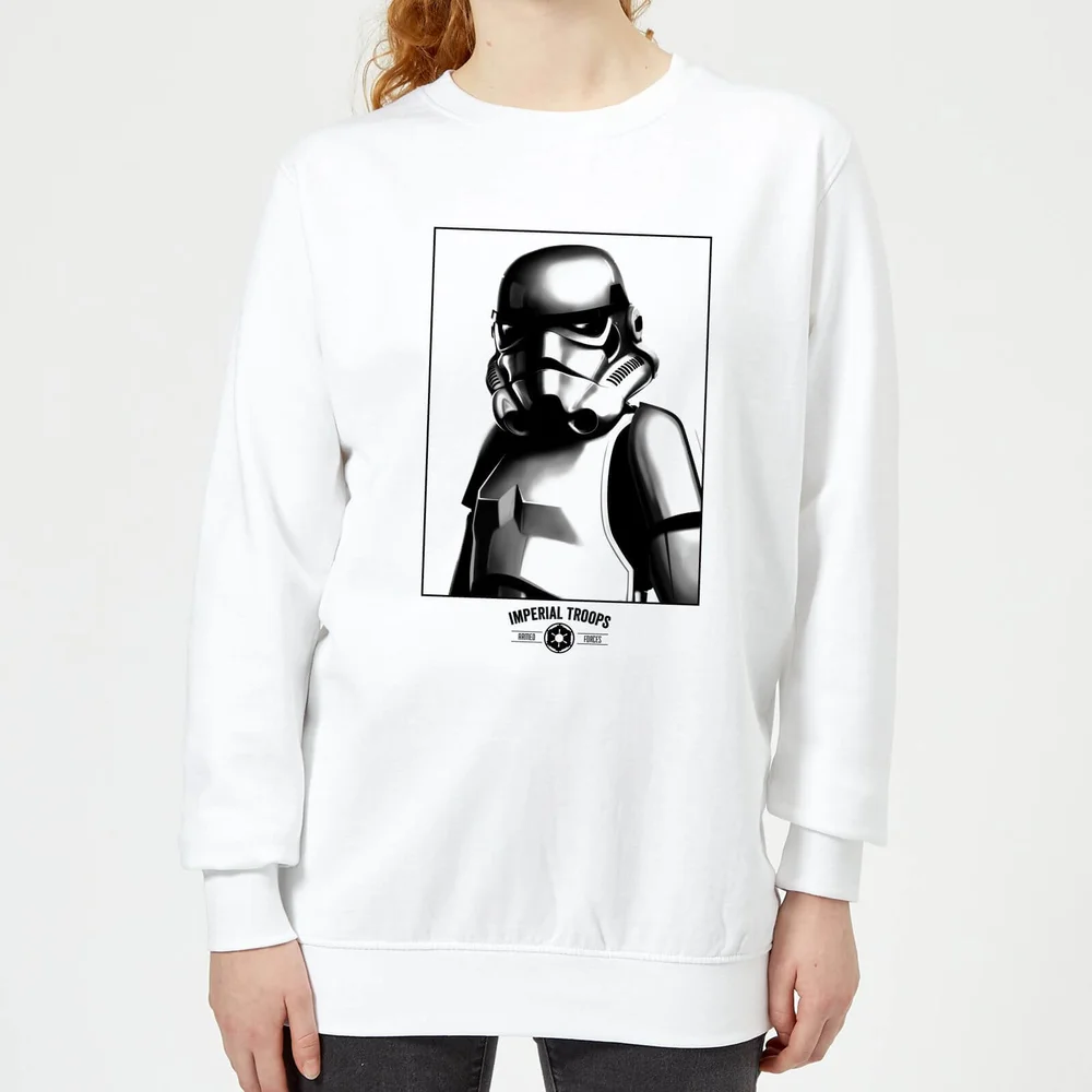 Star Wars Imperial Troops Women's Sweatshirt - White - S Afbeelding 1
