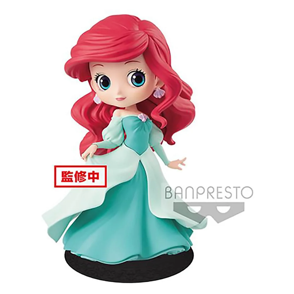 Banpresto Q Posket Disney De kleine zeemeermin Ariël prinsessenfiguur (groene jurk, 14 cm) Afbeelding 1
