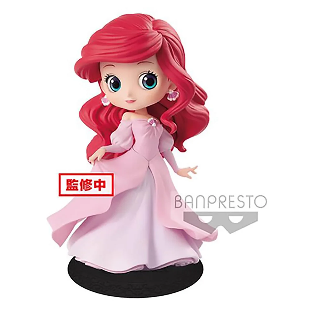 Banpresto Q Posket Disney De kleine zeemeermin Ariël prinsessenfiguur (roze jurk, 14 cm) Afbeelding 1