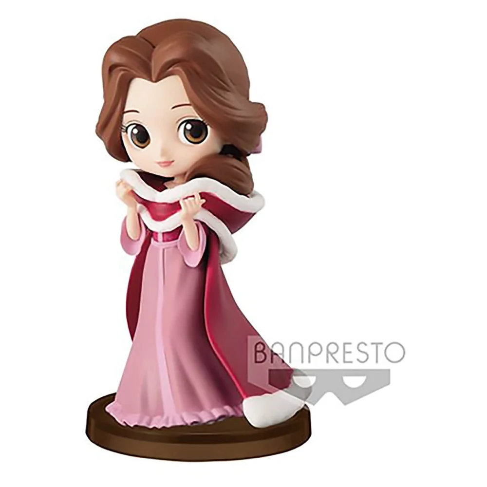Banpresto Q Posket Petit Girls Festival Disney Belle en het Beest Belle-figuur (winterjurk, 7 cm) Afbeelding 1