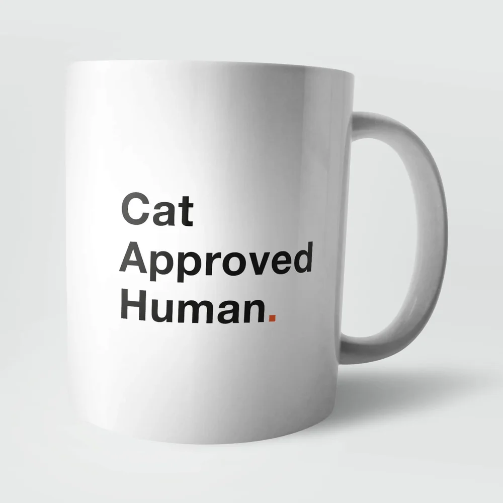 Cat Approved Human. Mug Afbeelding 1