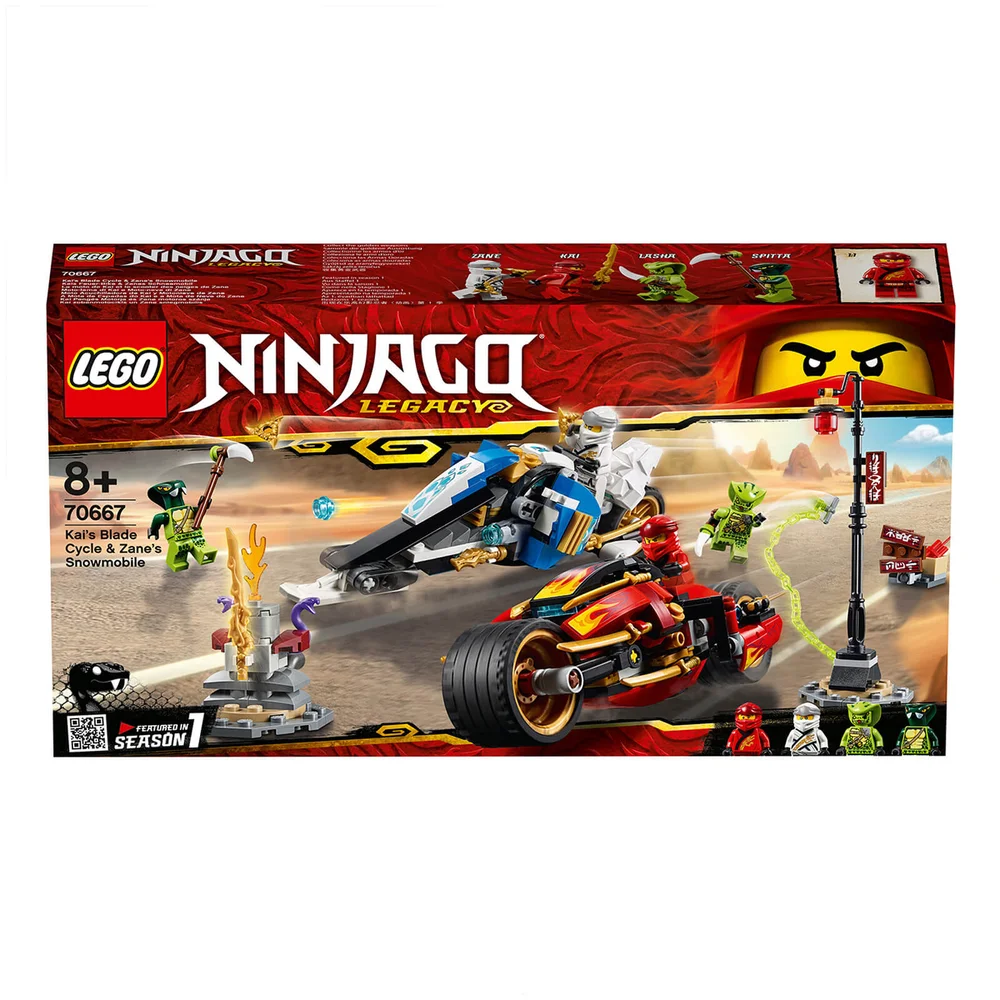 LEGO NINJAGO: Kai's Blade Cycle & Zane's Snowmobile (70667) Afbeelding 1