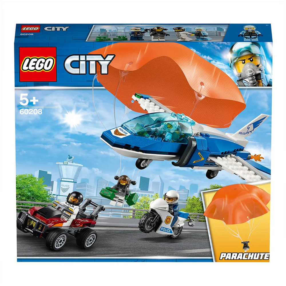 LEGO City: Sky Police Parachute Arrest Plane Set (60208) Afbeelding 1