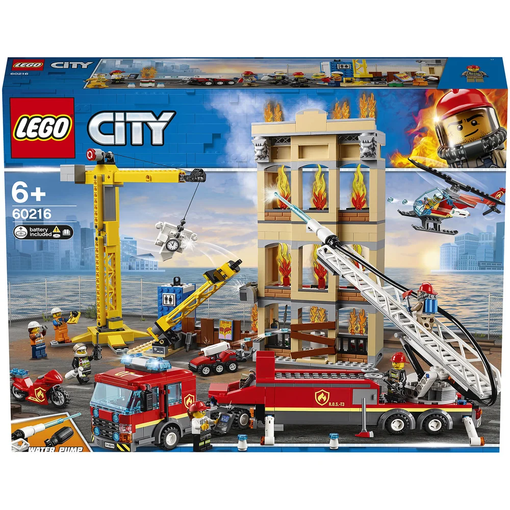 LEGO Stad: Brandweer kraanwagen copter set (60216) Afbeelding 1