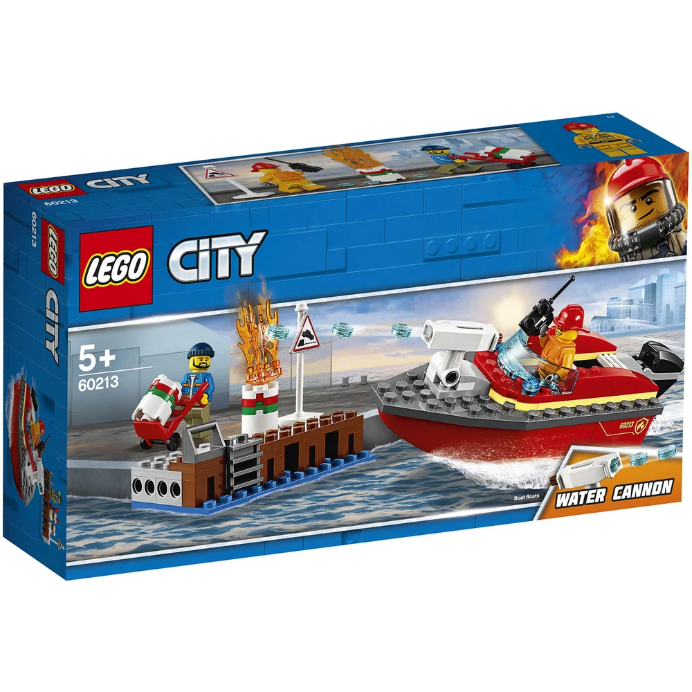 LEGO City: Dock Side Fire Boat Bath Toy with Firemen (60213) Afbeelding 1