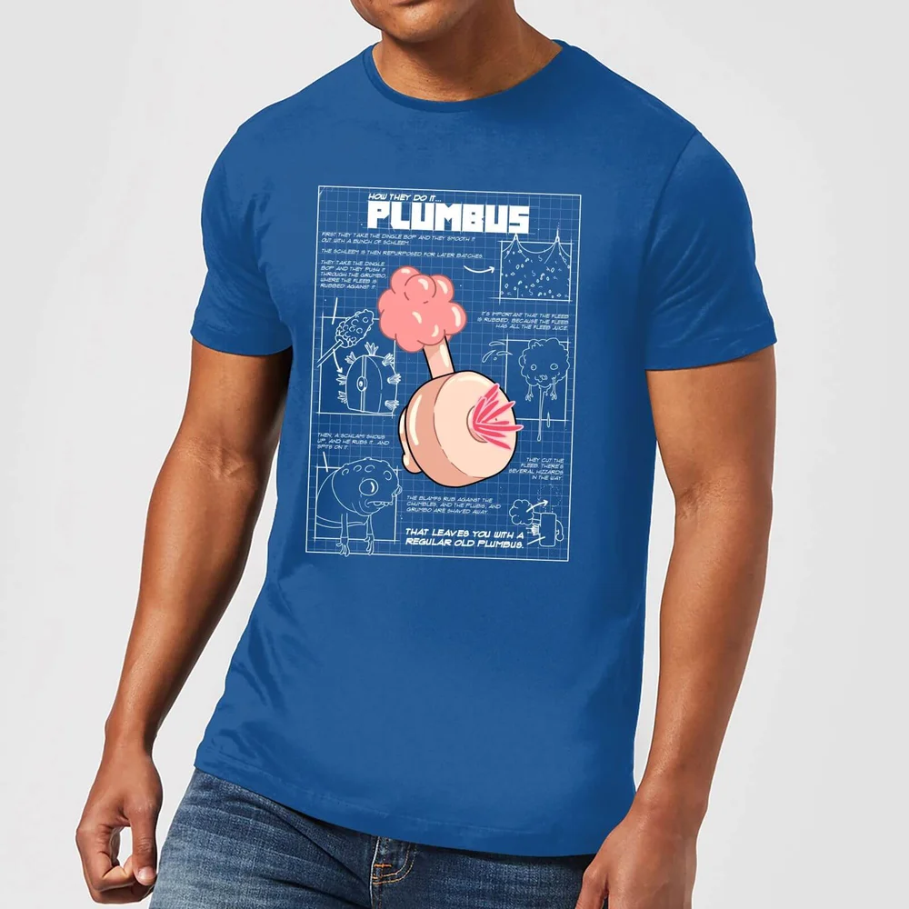 Rick and Morty Plumbus T-shirt - Zavvi Exclusive - Blauw - S Afbeelding 1