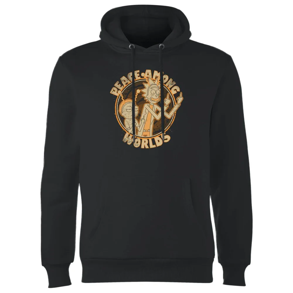 Rick and Morty Peace Among Worlds Hoodie - Zwart - S Afbeelding 1
