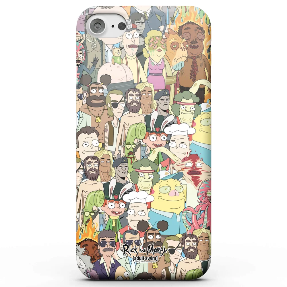 Rick and Morty Interdimentional TV Characters Telefoonhoesje (Samsung en iPhone) - iPhone 5/5s - Snap case - mat Afbeelding 1
