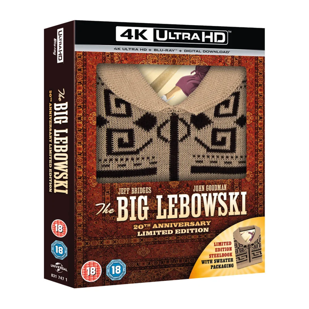 The Big Lebowski: Incl Sweater - Zavvi Exclusive 4K Ultra HD & Blu-ray Steelbook Afbeelding 1