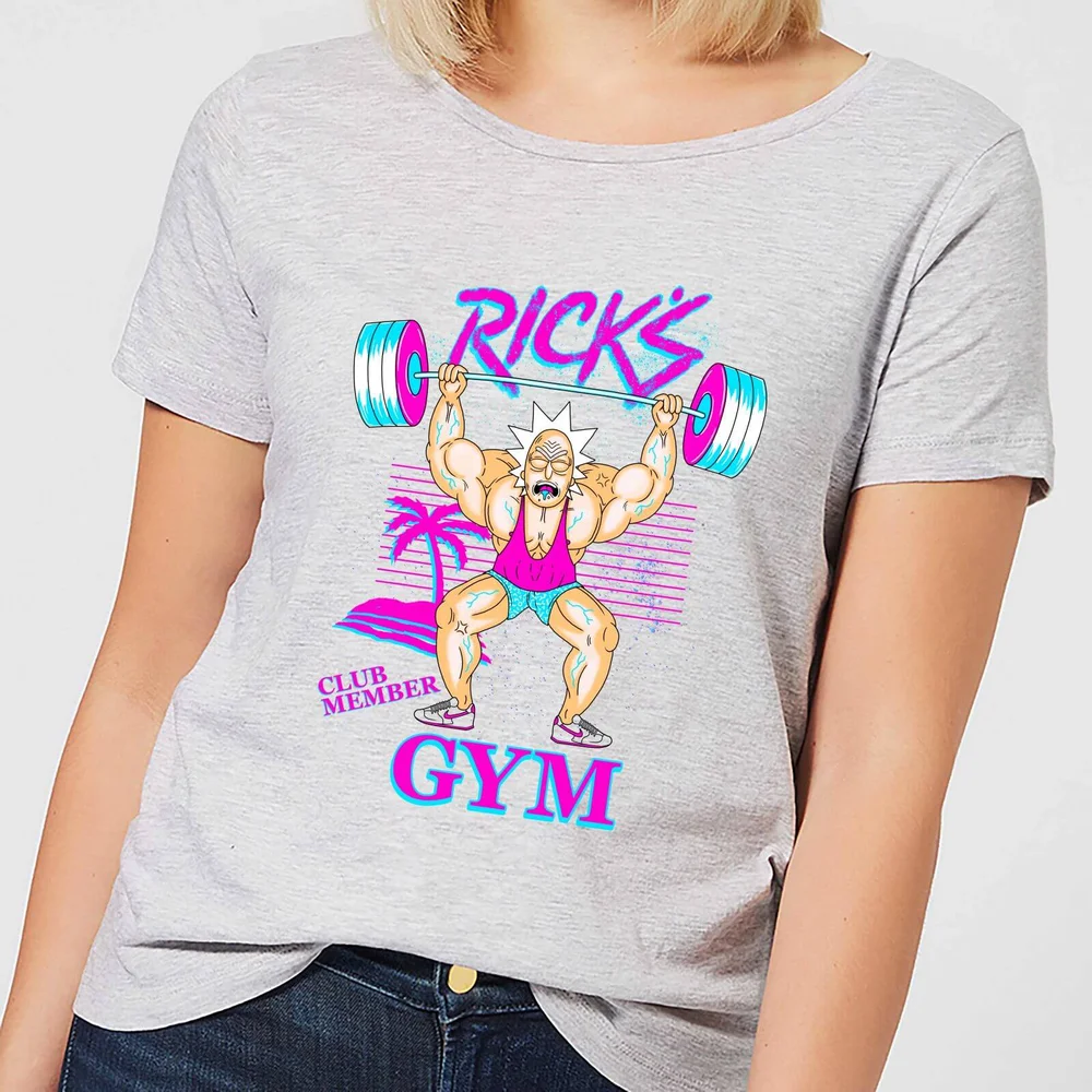 Rick and Morty Rick's Gym Dames T-shirt - Grijs - S Afbeelding 1