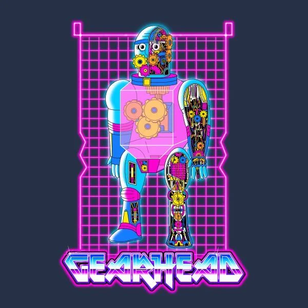 Rick and Morty Gearhead Dames T-shirt - Navy
