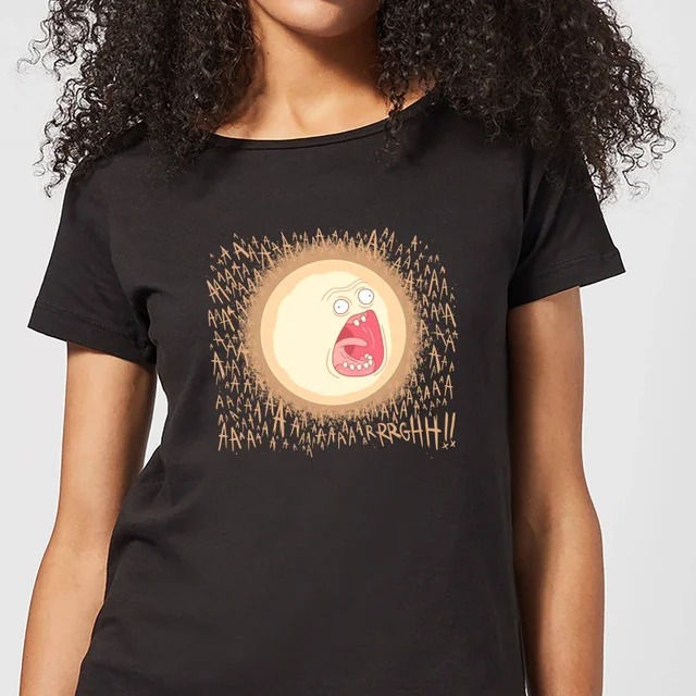 Rick and Morty Screaming Sun Dames T-shirt - Zwart