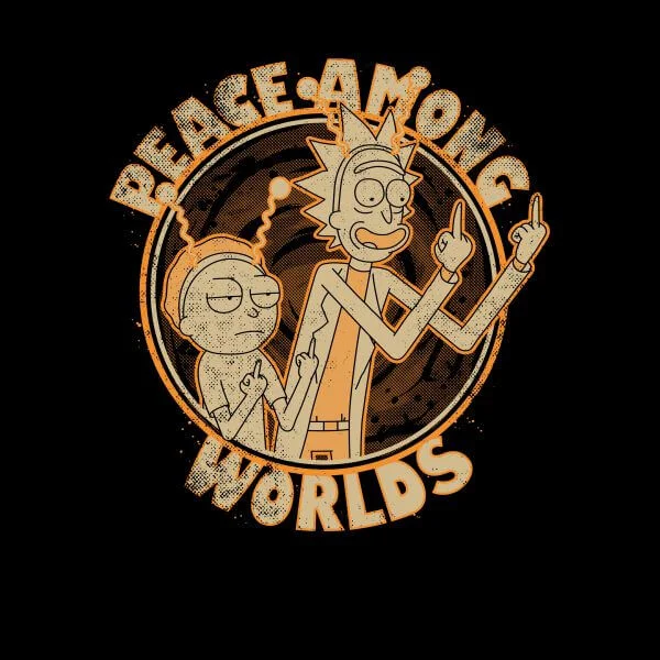 Rick and Morty Peace Among Worlds Dames T-shirt - Zwart