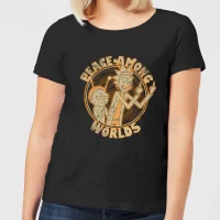 Rick and Morty Peace Among Worlds Dames T-shirt - Zwart - undefined undefined
