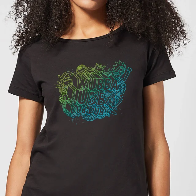 Rick and Morty Wubba Lubba Dub Dub Dames T-shirt - Zwart