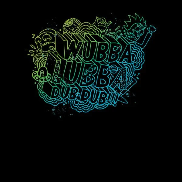 Rick and Morty Wubba Lubba Dub Dub Dames T-shirt - Zwart