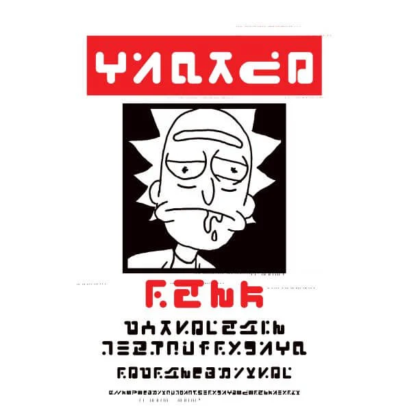 Rick and Morty Wanted Rick Dames T-shirt - Wit