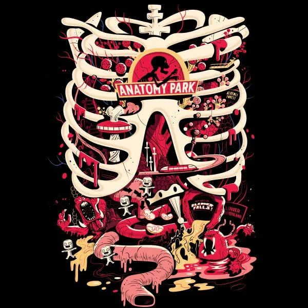Rick and Morty Anatomy Park Dames T-shirt - Zwart