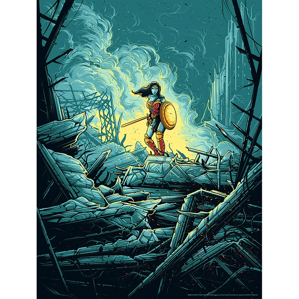 DC Comics Wonder Woman "Warrior" Silkscreen Print by Dan Mumford Afbeelding 1