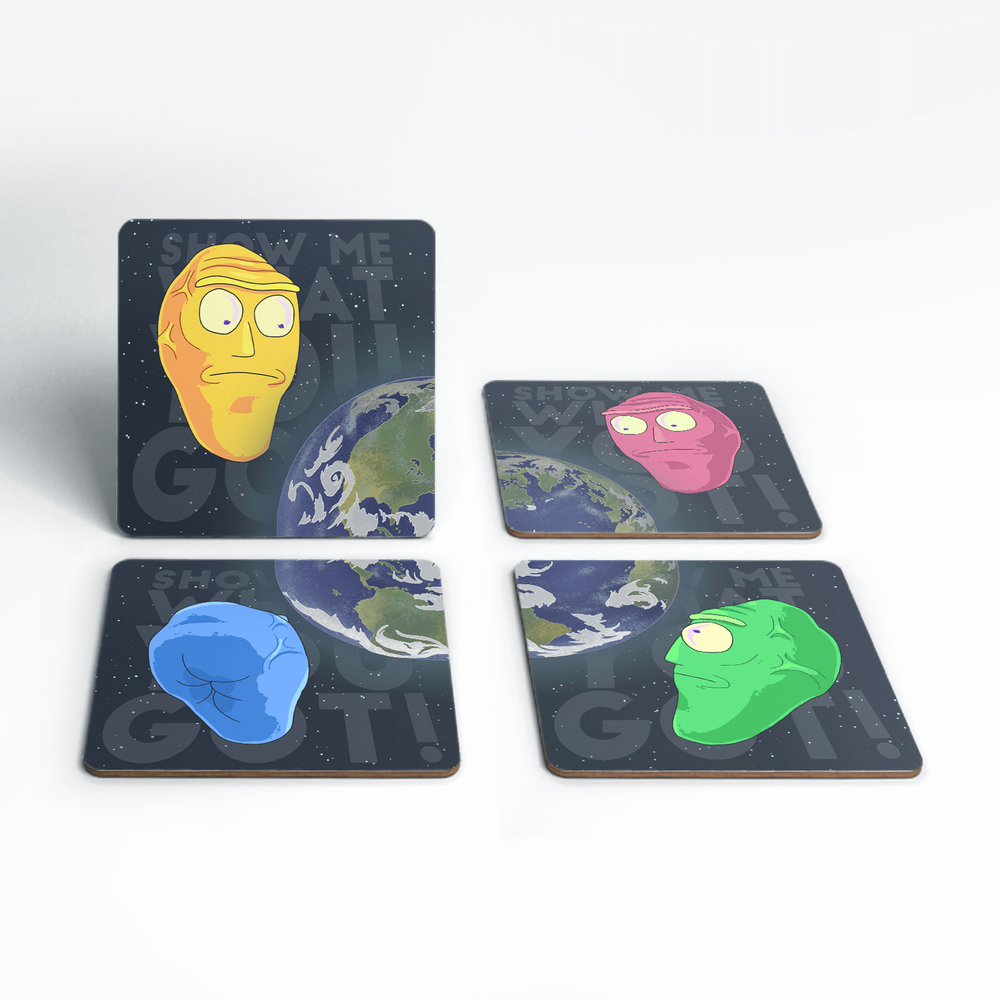 Rick and Morty Show Me What You Got Onderzetters Afbeelding 1