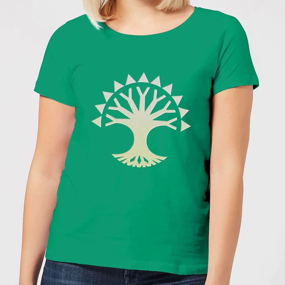 Magic The Gathering Selesnya Symbol Dames T-Shirt - Groen - S - Kelly Green Afbeelding 1
