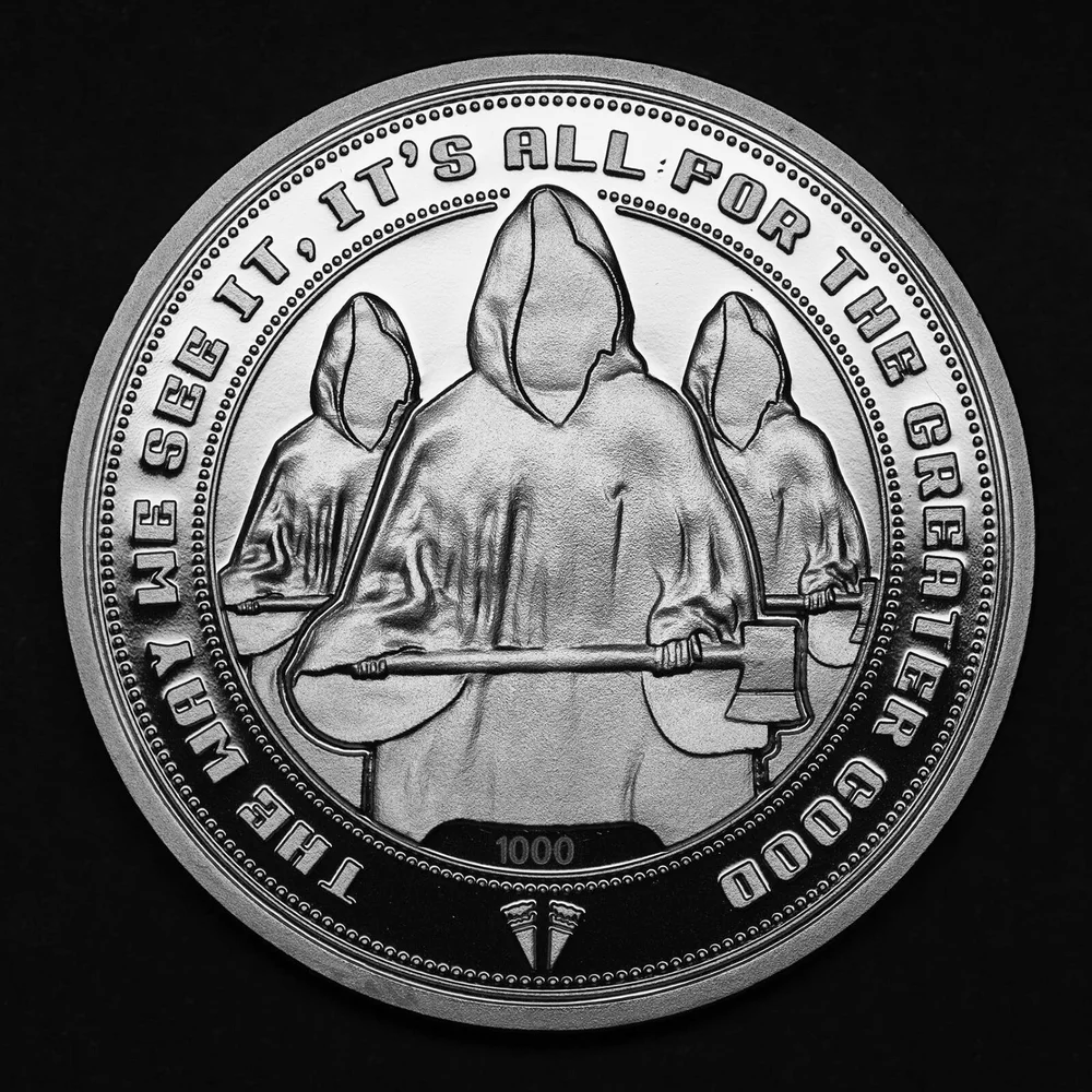 Hot Fuzz "For The Greater Good" Verzamelmunt: Zilveren Variant - Limited Edition Afbeelding 1