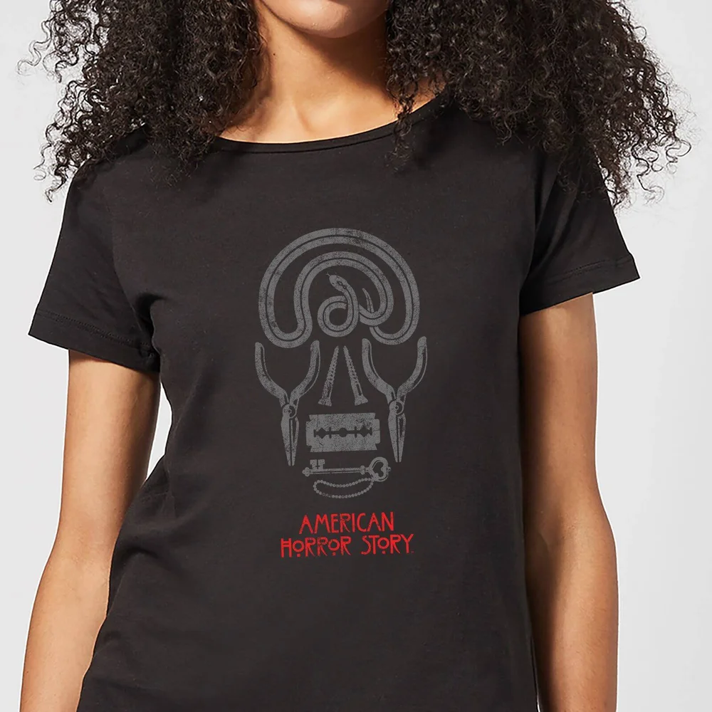 American Horror Story Hotel Cortez Skull Dames T-shirt - Zwart - XS - Zwart Afbeelding 1