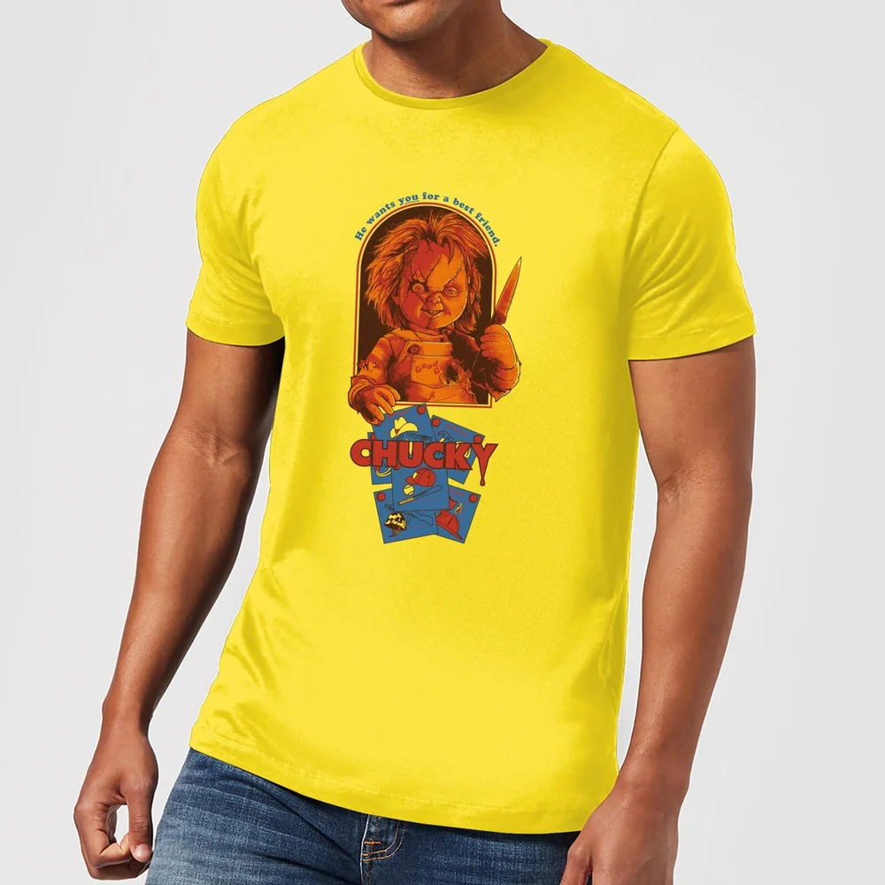 Chucky Out Of The Box T-shirt - Geel - S Afbeelding 1
