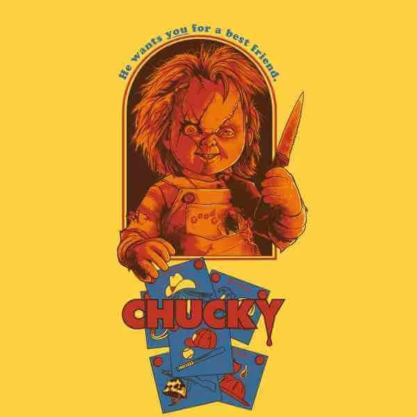 Chucky Out Of The Box T-shirt - Geel