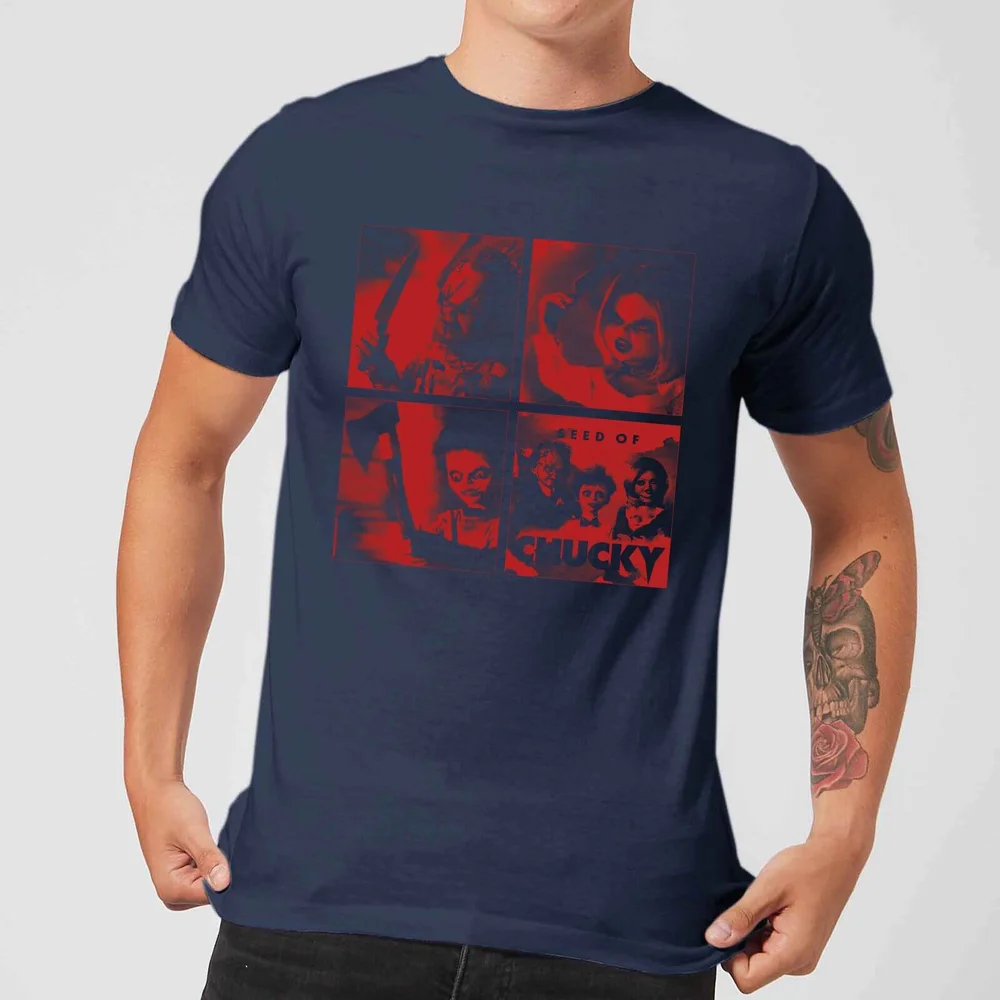 Chucky Family Photo T-shirt - Navy - S Afbeelding 1