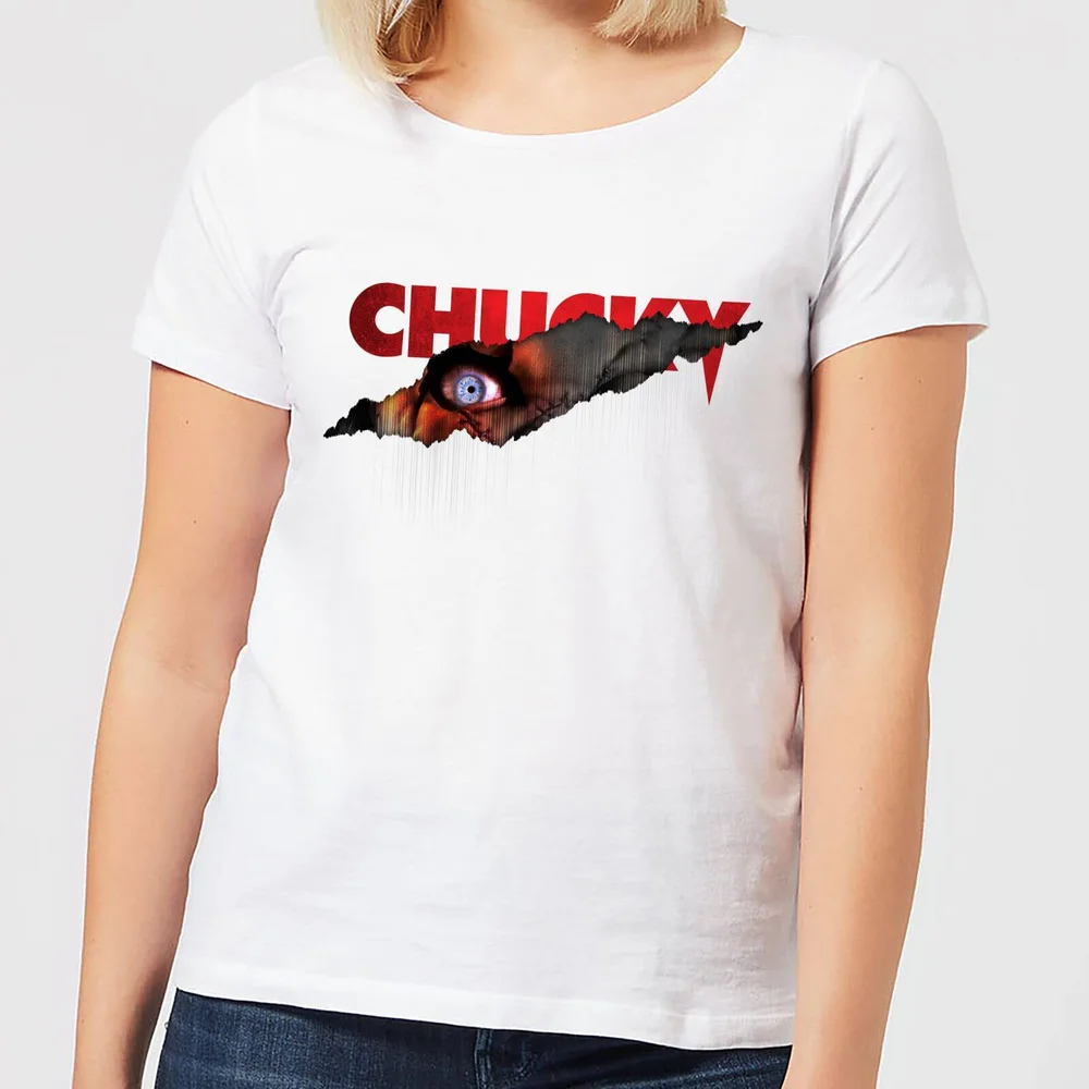 Chucky Tear Dames T-shirt - Wit - S Afbeelding 1