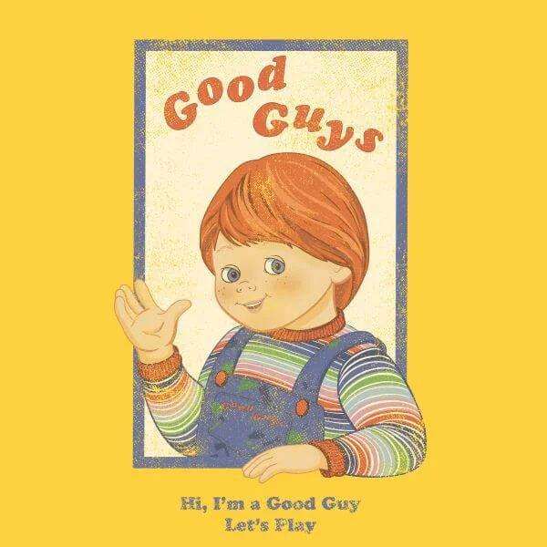 Chucky Good Guys Retro Dames T-shirt - Geel