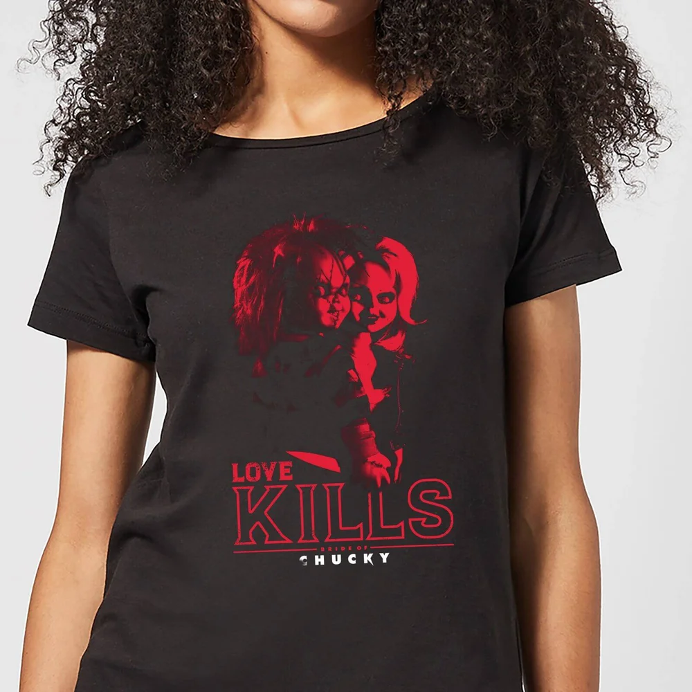 Chucky Love Kills Dames T-shirt - Zwart - S Afbeelding 1