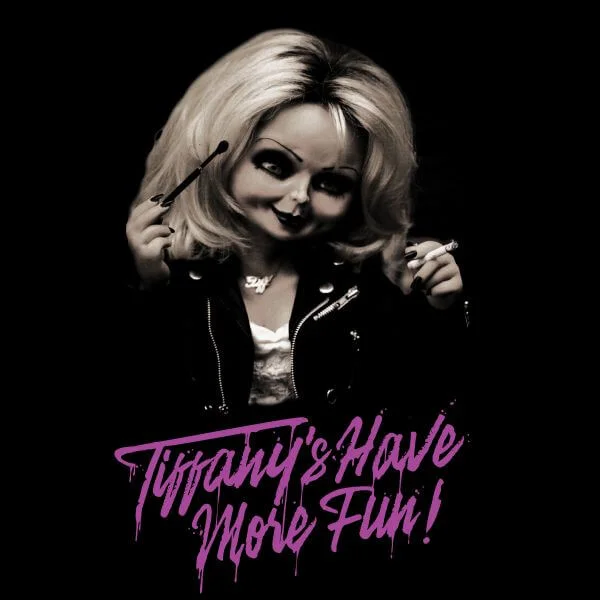 Chucky Tiffanys Have More Fun Dames T-shirt - Zwart
