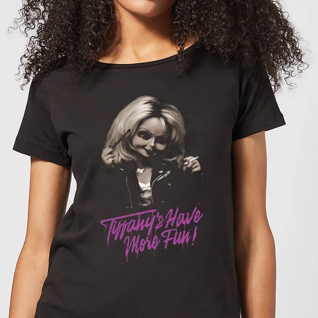 Chucky Tiffanys Have More Fun Dames T-shirt - Zwart