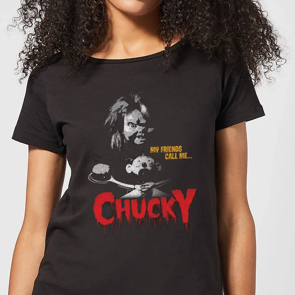 Chucky My Friends Call Me Chucky Dames T-shirt - Zwart - S Afbeelding 1