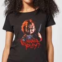 Chucky Wanna Play? Dames T-shirt - Zwart - undefined undefined