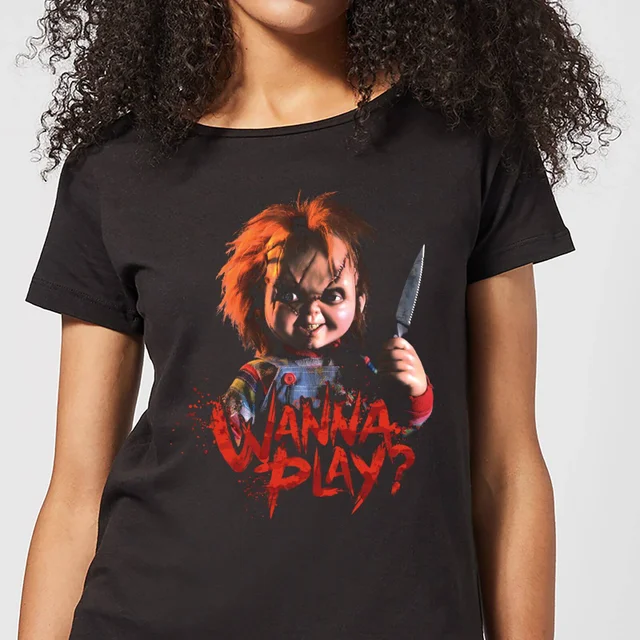 Chucky Wanna Play? Dames T-shirt - Zwart