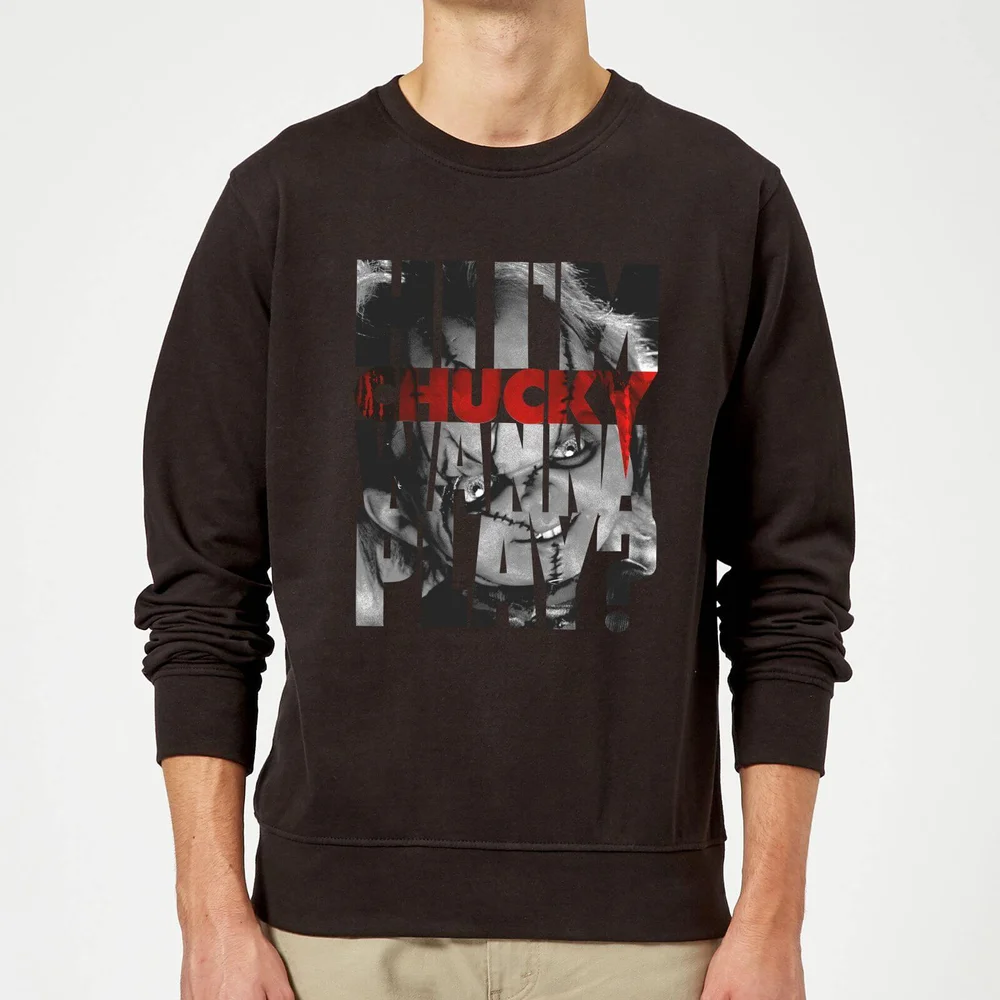 Chucky Typographic trui - Zwart - S Afbeelding 1