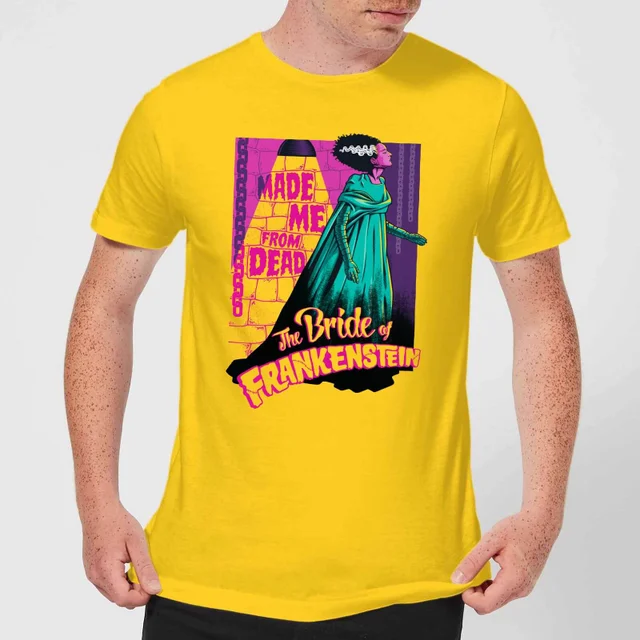 Universal Monsters Retro Bride Of Frankenstein T-shirt - Geel