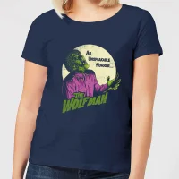 Universal Monsters The Wolfman Retro Dames T-shirt - Navy - undefined undefined