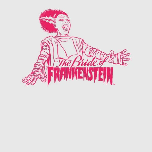 Universal Monsters Bride Of Frankenstein Crest Dames T-shirt - Grijs