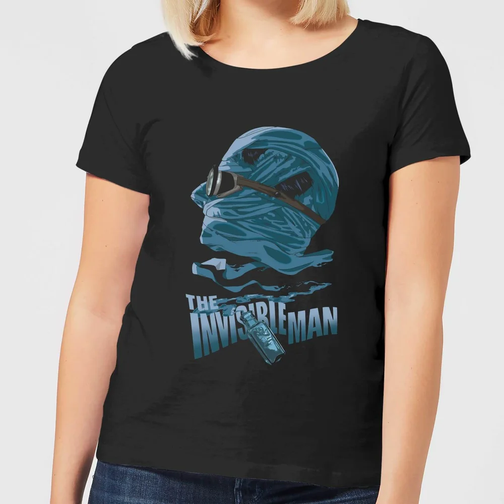 Universal Monsters The Invisible Man Illustrated Dames T-shirt - Zwart - S Afbeelding 1