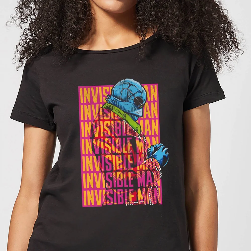 Universal Monsters Invisible Man Retro Dames T-shirt - Zwart - S Afbeelding 1
