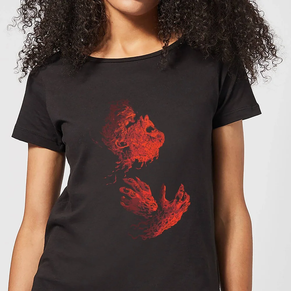 Universal Monsters The Wolfman Illustrated Dames T-shirt - Zwart - S Afbeelding 1