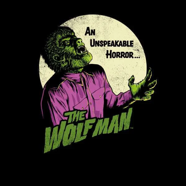 Universal Monsters The Wolfman Retro Trui - Zwart