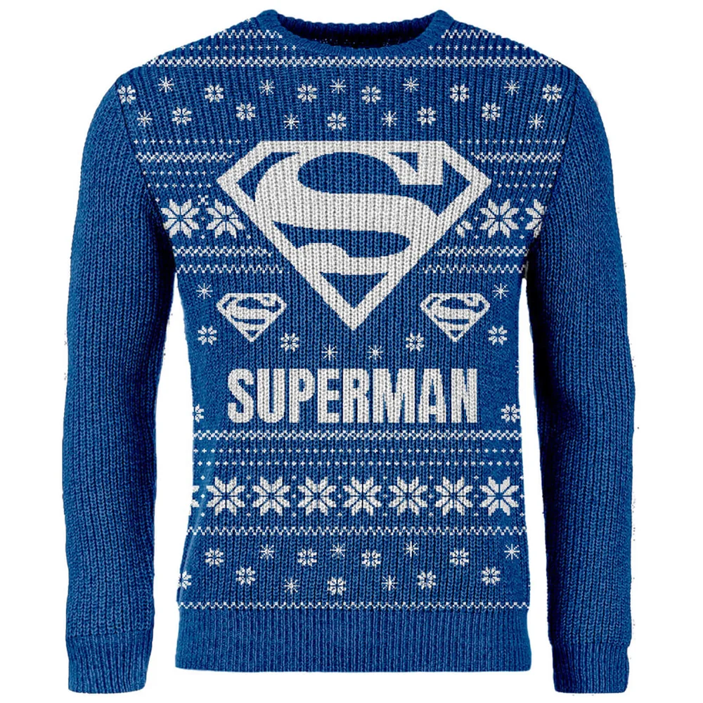 Zavvi Exclusive Superman Gebreide Kersttrui - S Afbeelding 1