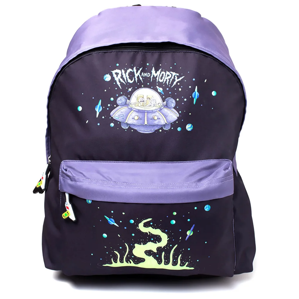 Rick and Morty Placement Printed Backpack - Black Afbeelding 1