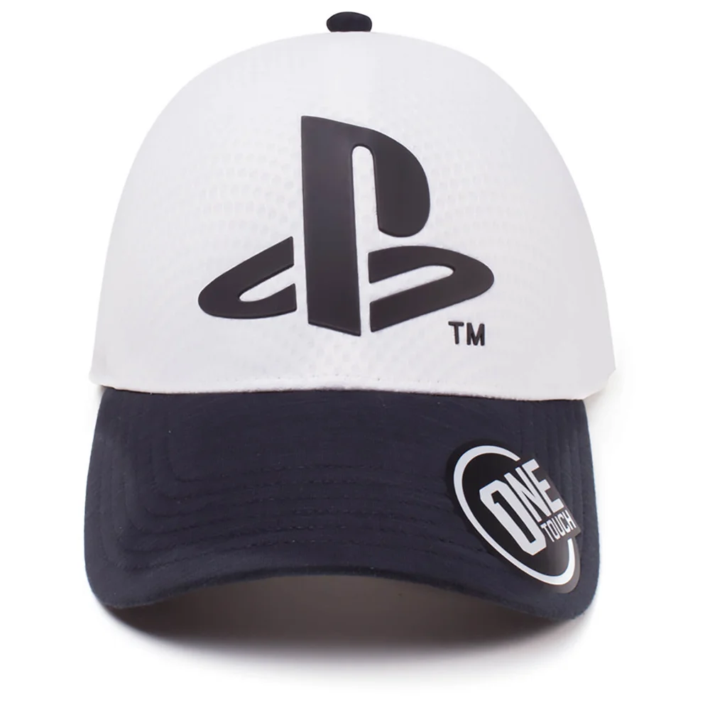 PlayStation Logo Seamless Curved Bill Cap - White Afbeelding 1