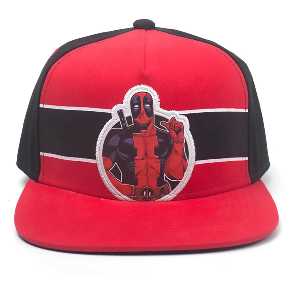 Marvel Deadpool Men's Stripe Comic Badge Snapback - Red Afbeelding 1
